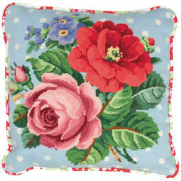 Berlin Rose Cushion Panel Tapestry Kit