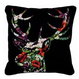Stag Silhouette Tapestry Cushion Panel Kit