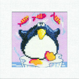 Penguin Square Christmas Card Cross Stitch Kit