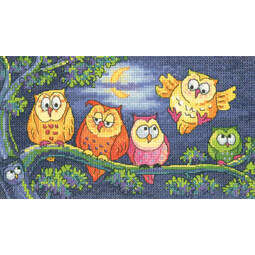 Hoot Of Owls Cross Stitch Kit
