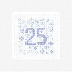 25th Celebration Cross Stitch Card Kit