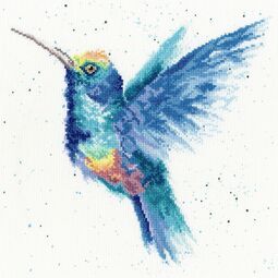 Rainbow Hummingbird Cross Stitch Kit