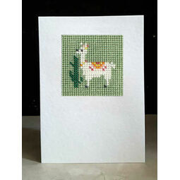 Lulu Llama Mini Beadwork Embroidery Card Kit