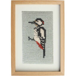 Great Spotted Woodpecker Beadwork Embroidery Card Kit