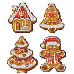 Gingerbread Cross Stitch Ornaments Kit