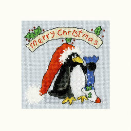 PPP Please Santa Cross Stitch Christmas Card Kit