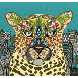 Jewelled Leopard Cross Stitch Kit