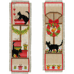 Christmas Atmosphere - Set Of 2 Counted Cross Stitch Bookmark Kits