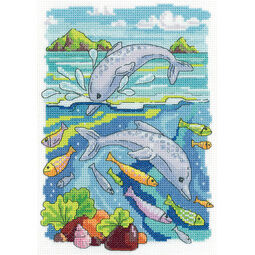 Dolphins Cross Stitch Kit