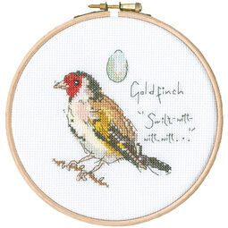Little Goldfinch Cross Stitch Hoop Kit