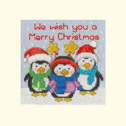 Penguin Pals Cross Stitch Christmas Card Kit