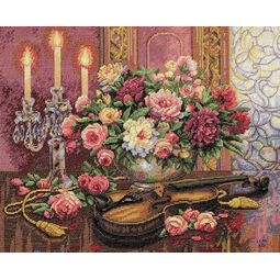 Romantic Floral Cross Stitch Kit