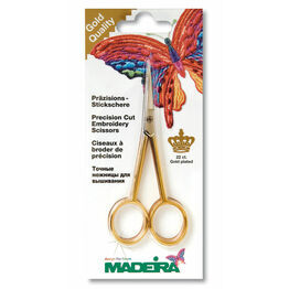Madeira Gold Plated Straight Embroidery Scissors
