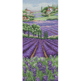 Provence Lavender Landscape Cross Stitch Kit
