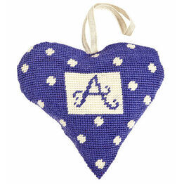 Purple Alphabet Lavender Heart Tapestry Kit