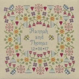 Flower Wedding Sampler Cross Stitch Kit