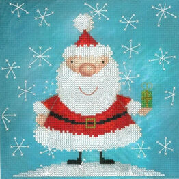 Santa Claus & Snowflakes Cross Stitch Kit