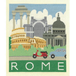 Rome Cityscapes Cross Stitch Kit