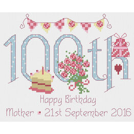 100th Birthday Cross Stitch Kit