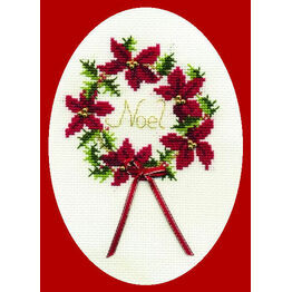 Christmas Wreath Cross Stitch Card Kit