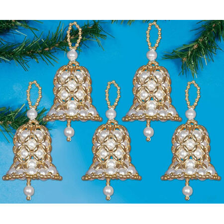 Design Works Pearl Beaded Bells Ornament Kit (set of 5) only £13.45