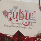Ruby 40th Wedding Anniversary Word Sampler Cross Stitch Kit additional 3