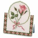 Pink Rose Card 3D Cross Stitch Kit additional 1