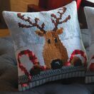 Reindeer With Red Scarf Cross Stitch Cushion Kit additional 2