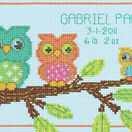 Mini Owl Birth Record Cross Stitch Kit additional 1