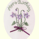 Violets Cross Stitch Card Kit additional 1