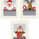 Christmas Buddies - Set Of 3 Cross Stitch Card Kits additional 1