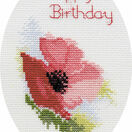 Poppy Greetings Card Cross Stitch Kit additional 1