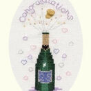 Champagne Congratulations Cross Stitch Card Kit additional 2