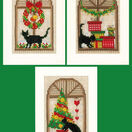 Christmas Atmosphere Cat Themed Cross Stitch Card Kits (Set of 3) additional 1
