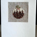 Christmas Pudding Mini Beadwork Embroidery Christmas Card Kit additional 1