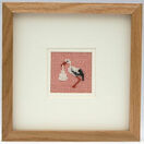 Ophelia The Stork (Pink) Mini Beadwork Embroidery Card Kit additional 2