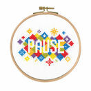 Pause Cross Stitch Kit With Hoop additional 1