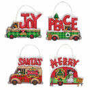 Holiday Truck Ornaments Set Cross Stitch Kit additional 1