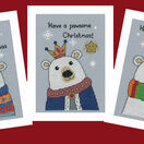 Three Chilly Polar Bears Cross Stitch Christmas Card Kits (Set of 3) additional 1