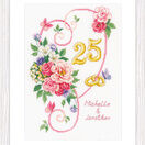 Floral Wedding Anniversary Cross Stitch Kit (Personalise the number and names) additional 2