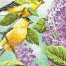 Goldfinch And Lilacs Cross Stitch Kit additional 1