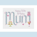 Mum Birthday Card Cross Stitch Kit additional 2