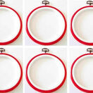 Stitch Garden Set of 6 Embroidery Flexi Hoops - Red (3") additional 1