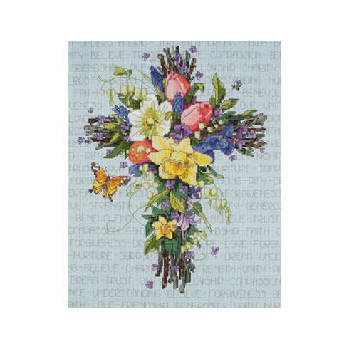 Spring Floral Cross Stitch Kit