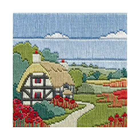 Poppy Cottage Long Stitch Kit