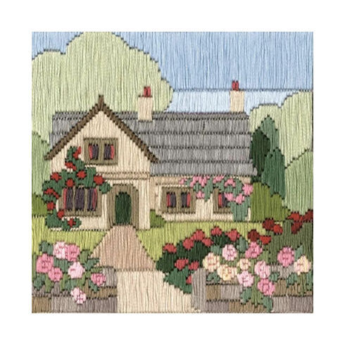 Rambling Rose Cottage Long Stitch Kit