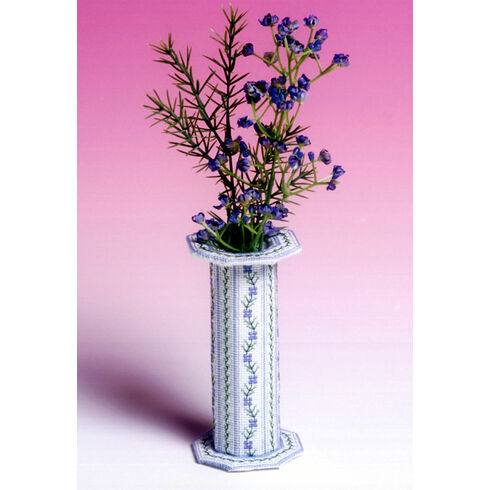 Periwinkle Vase 3D Cross Stitch Kit