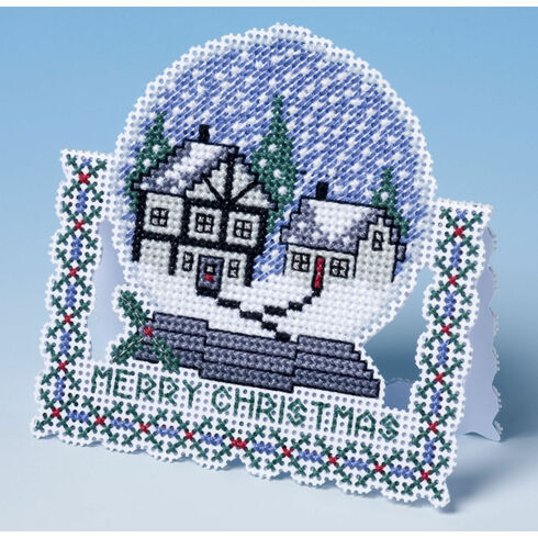 Snow Globe Christmas Card 3D Cross Stitch Kit