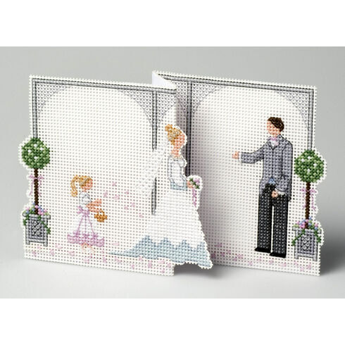 Bride & Groom Deluxe Wedding Card 3D Cross Stitch Kit