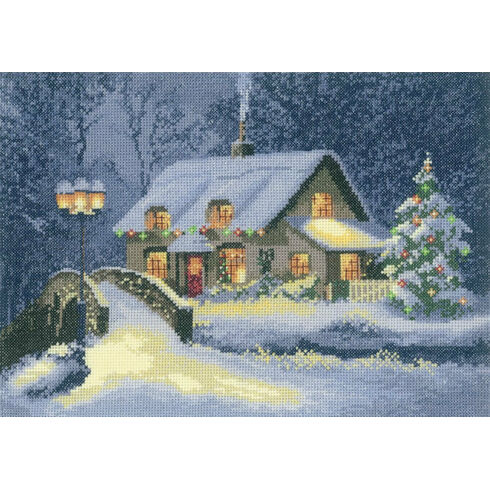 Christmas Cottage Cross Stitch Kit